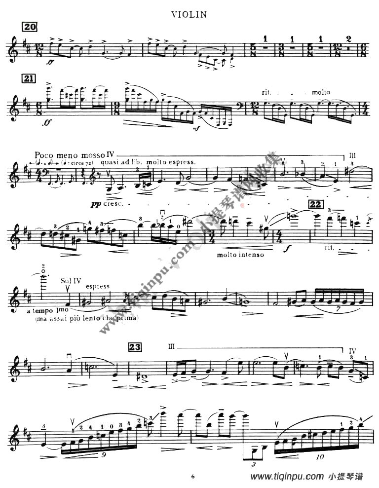 小提琴曲譜:WALTON沃爾頓《CONCERTO FOR VIOLIN AND ORCHESTRA》